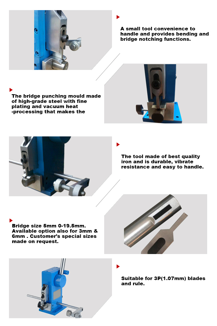 Machine de d&eacute;coupeuse manuelle de r&egrave;gle de pr&eacute;cision pour la fabrication de matrice