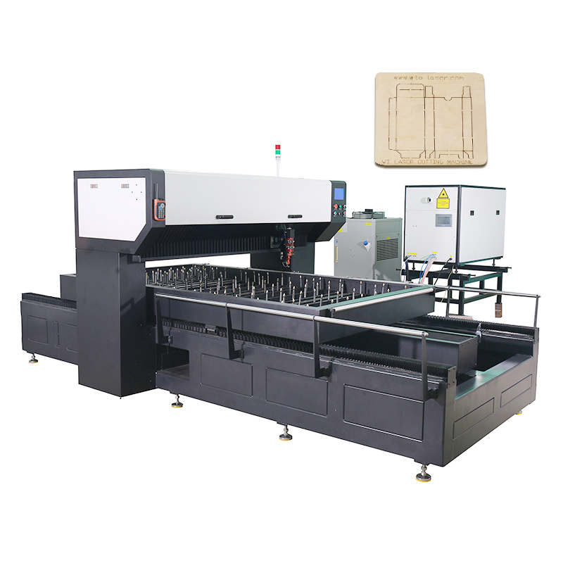 WT-LC 1000W 1500W 2000W Flat Die Board CO2 Machine de coupe laser pour la fabrication